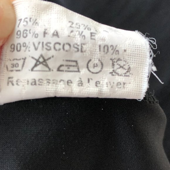 Black Capris with Lower Leg Draping - Picture 7 of 9